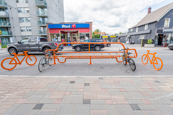 Response to the project has been mostly positive, though the corrals are not without their critics. Comments from the general public have ranged from “garish” to “ridiculous” and some are concerned about the visibility of the structure at night. Photo by Ted Simpson.