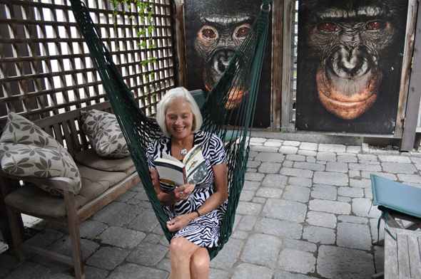  Barbara McInnes’ book list is inspired by her travels. Photo by Rebecca Peng.