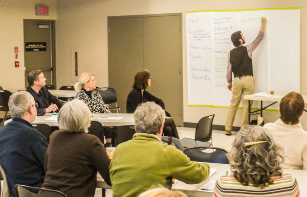 Wesley Petite taking notes during the consultation. Photo by Al Goyette