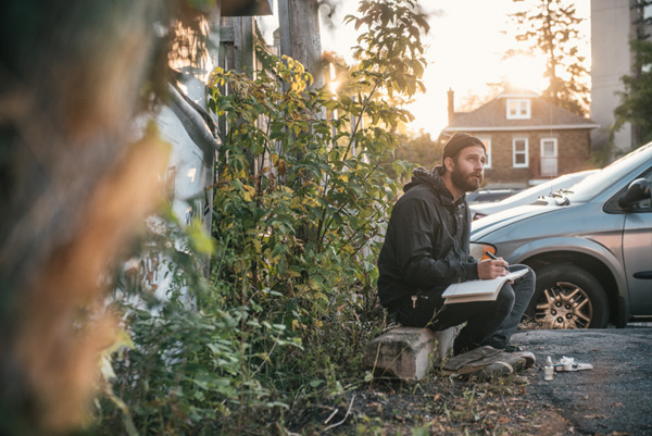 “I draw places just to practice getting better and better at my job,” says local artist Tomas Pajdlhauser. Photo by Andrew Szeto