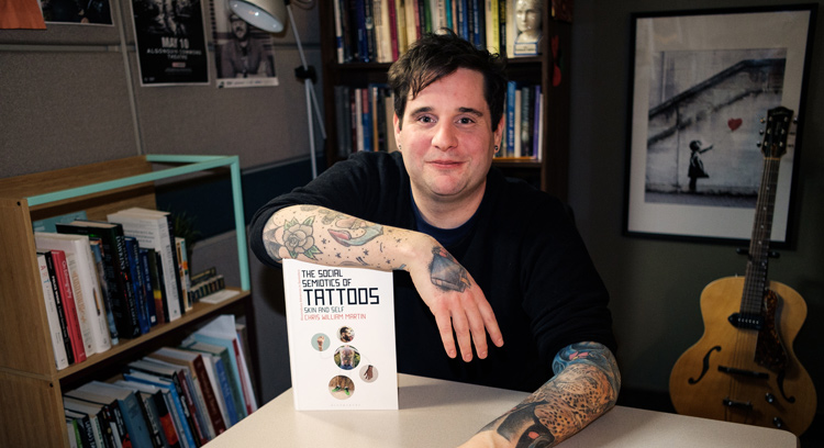 Chris Martin’s new book, The Social Semiotics of Tattoos: Skin and Self, came to be after a year of total immersion into life at Railbender Tattoo Studio.  