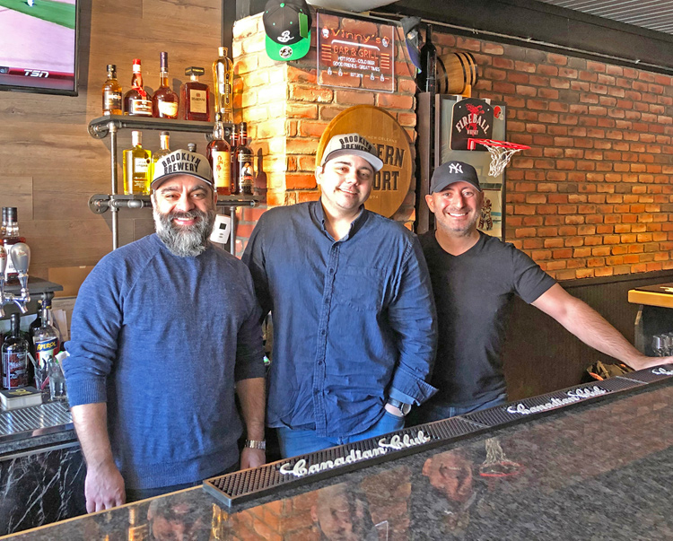 Rod Castro Vinny Cuccaro and Rani Aramoui of Pubblico Eatery. A grand opening event is planned for April 11. Photo by Paula Roy