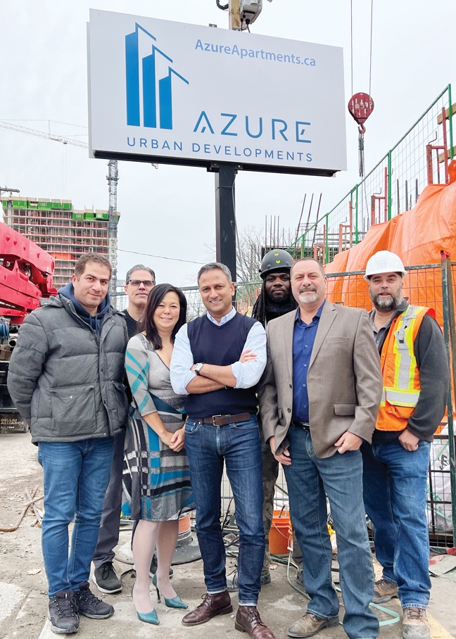 The Azure team poses for a photo. 