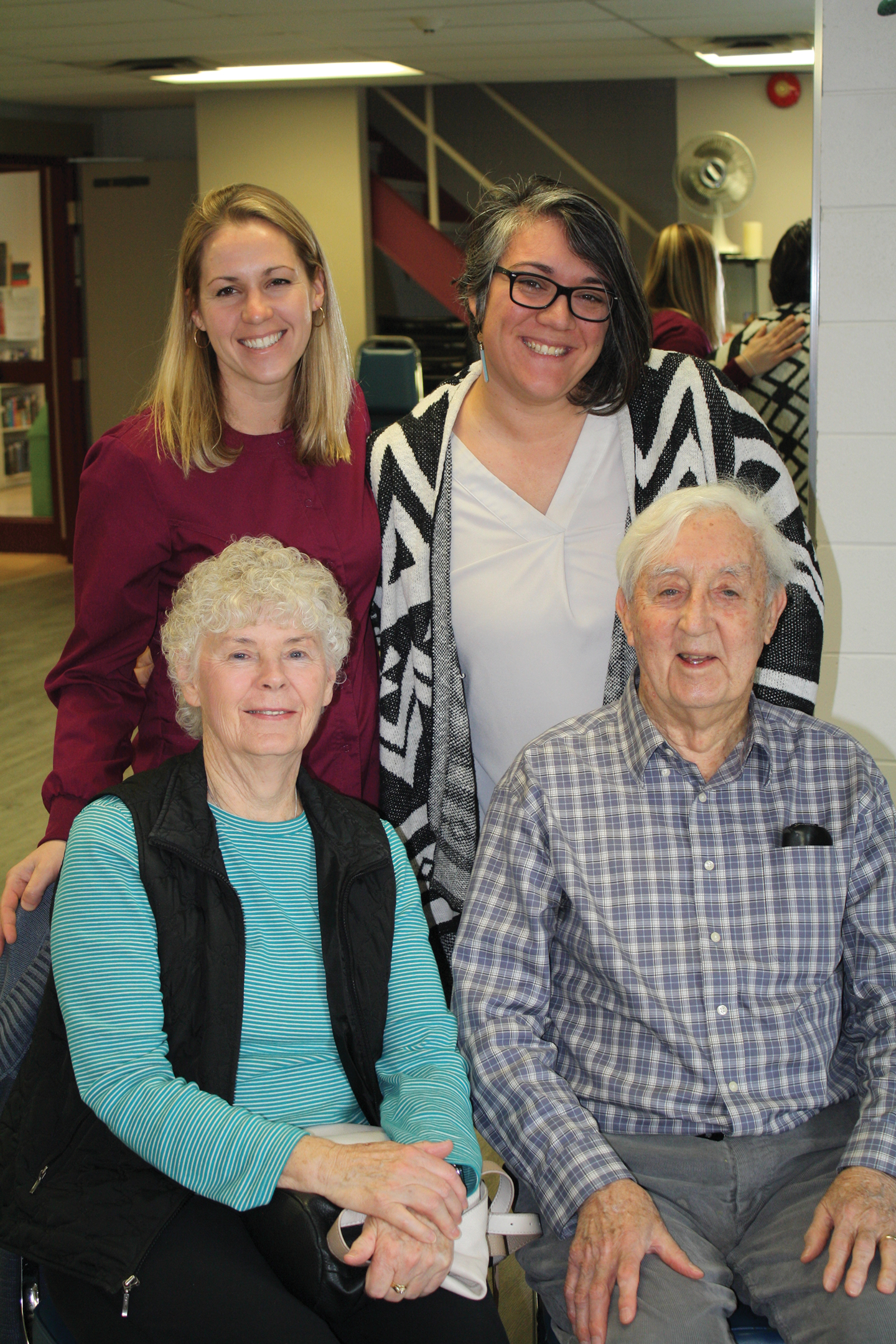 Marilyn Johnson and Stan Seymour (seated) and Ruth Scott and Diana Hood ?(standing, left to right).