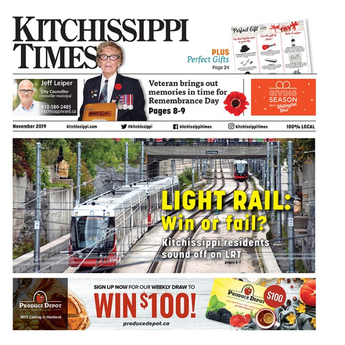 Front cover for November issue of Kitchissippi Times