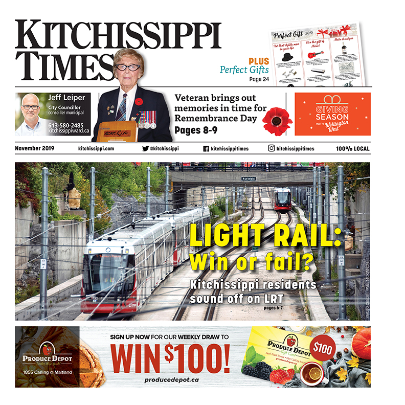 Front cover for November issue of Kitchissippi Times