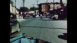 Driving on Wellington east towards Holland 1949 (National Film Board)