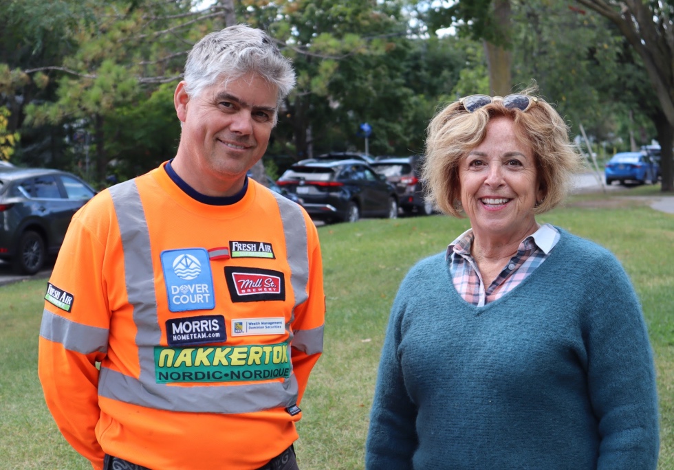 Cheryl and Dave pose for a photograph. 