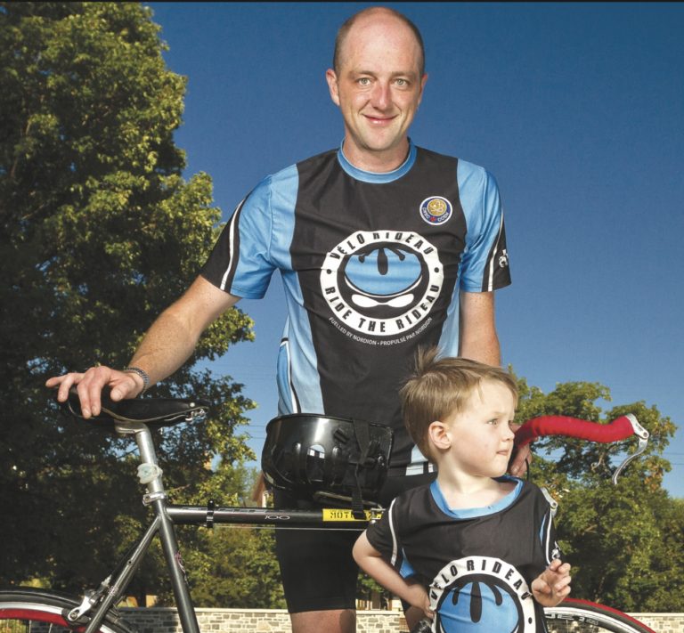 Father and son back stronger: Cancer survivor Tristan Barr and son Phoenix will once again Ride the Rideau