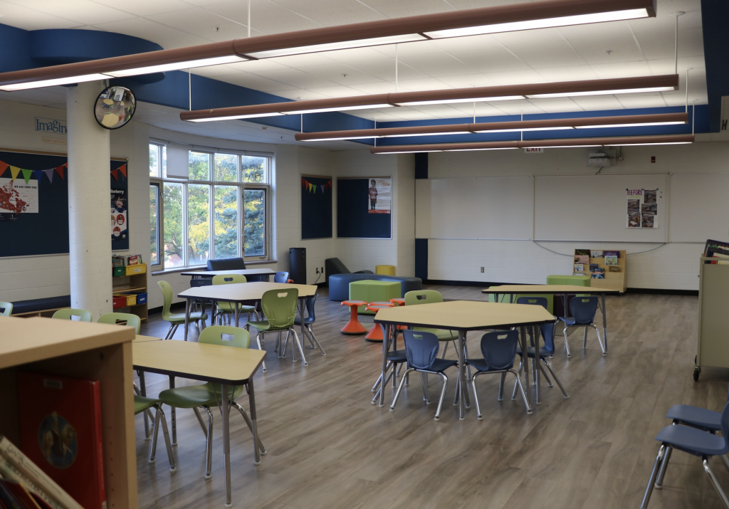 The inside of Connaught’s learning commons. 