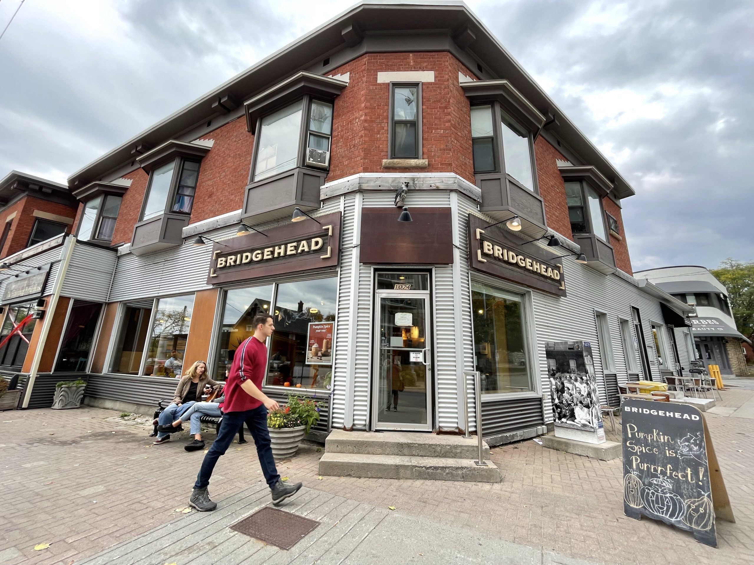 The exterior of the Bridgehead in Wellington West, that was once the Hintonburg fire station. 