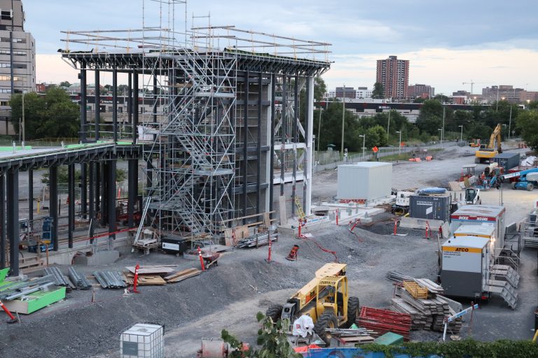 Bayview light rail transit station under construction