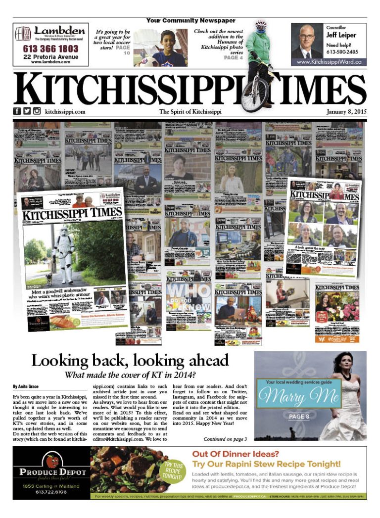 Who – and what – made the cover of Kitchissippi Times in 2014?