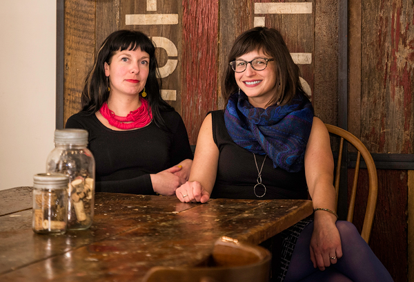 Hintonburg Happening organizers Summer Baird and Alisa Viner. This year’s Happening is taking place May 1 to 9, in “real life” and online. Photo by Ted Simpson.