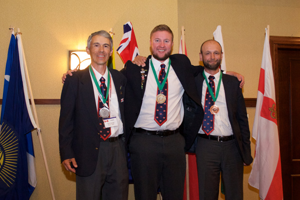 Westboro’s Ivo Balinov, who is pictured here with fellow medalists Sorin Comsa (left, silver medalist) and Colin Huff (centre, gold medalist), is a member of the one of the two Canadian teams that participated in the 2016 Commonwealth Fly Fishing Championships at Mt. Tremblant in September. 14 teams representing 10 countries took part in this competition. Not only was this the first time the event was held in Canada since its origins in 1988, but this was also the first time a Canadian team won the gold. It’s also the first team medal that Canada has ever won at any major international fly fishing competition. 