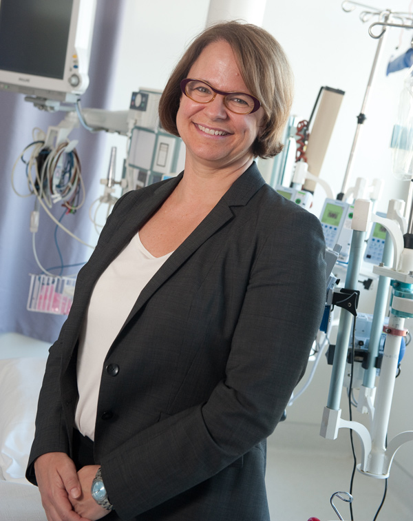 Dr. Lauralyn McIntyre is researching a treatment for septic shock that uses stem cells. Her team recently completed a clinical trial in patients – the first of its kind in the world. Photo by Mark Holleron