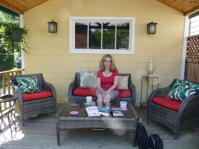 Brenda Chapman at her home garden in Westboro.. Photo by Judith van Berkom