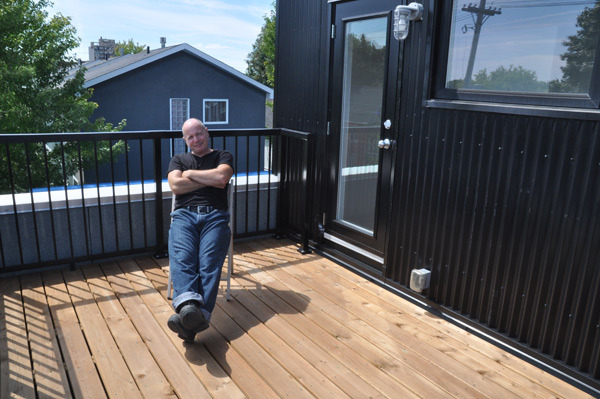 Don LaFlamme is the owner of a modern infill home at 1125 Gladstone Avenue.?Photo by Andrea Tomkins