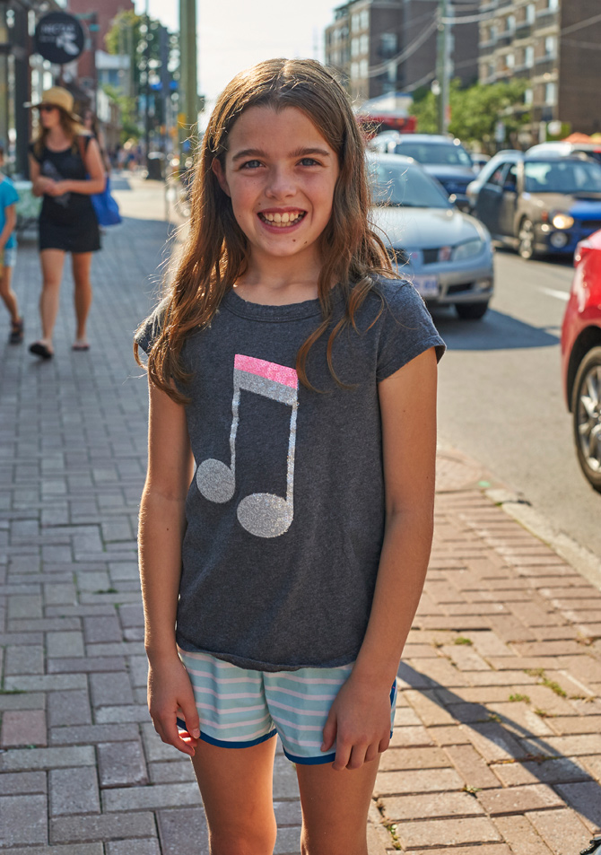 "I'm having lots of fun at the Tastes of Wellington West. It's my second time here," she says. 