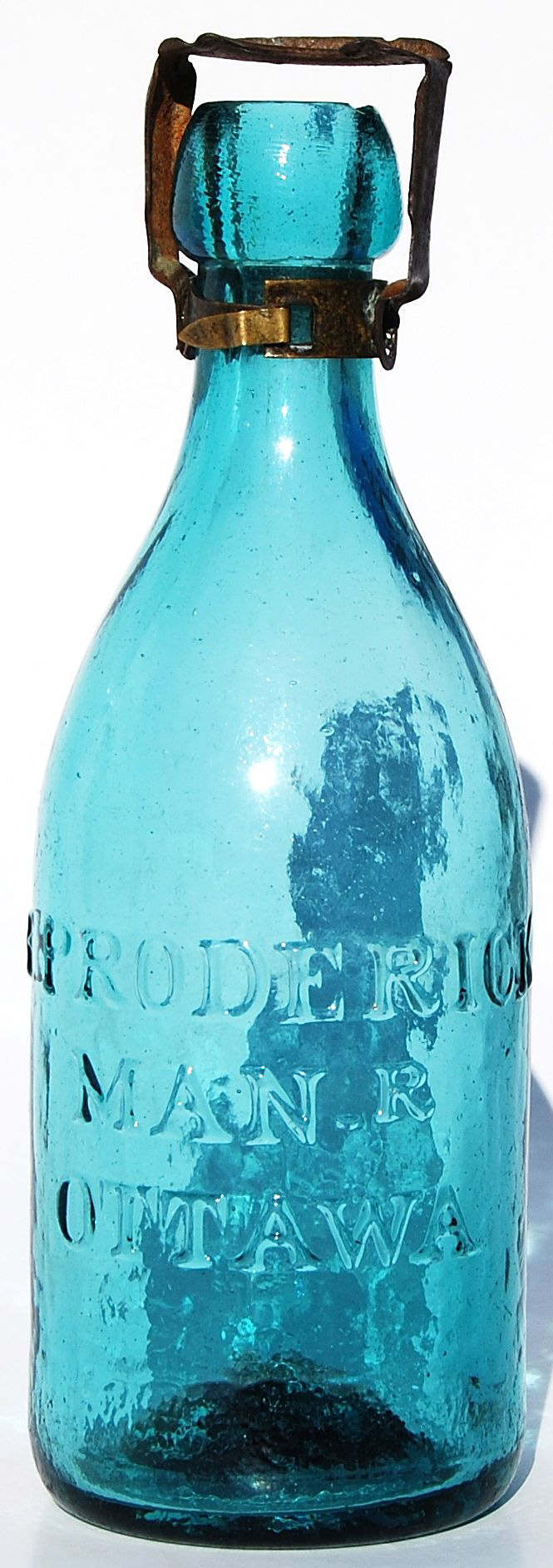 The Proderick Soda Bottle is from the Proderick confectionary. It is the oldest glass bottle known from Ottawa and dates to the 1850’s and is worth $2,500 to $3,500.Photo courtesy of Scott Wallace of Maple Leaf Auctions