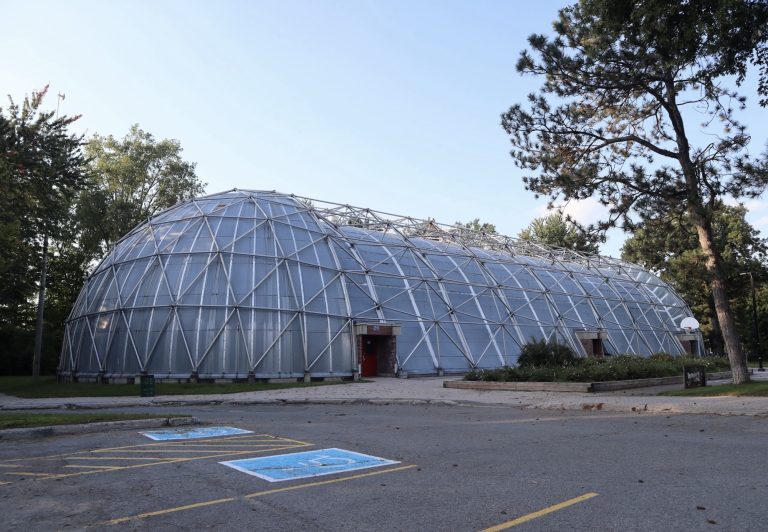 The exterior of the Belltown Arena.