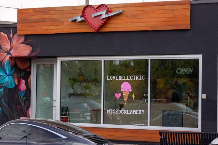 The exterior of Love & Electric